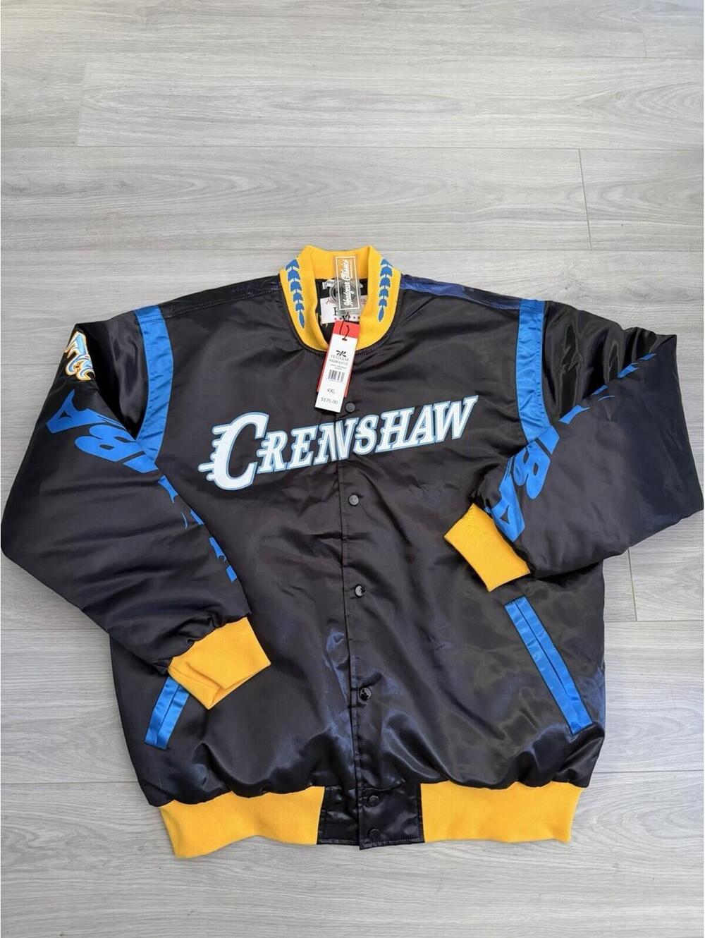 Headgear Kobe Bryant Mamba Crenshaw L. A. Satin Jacket Multicolor Men's Size 4XL